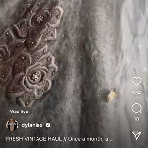 Stunning angora beaded sweater